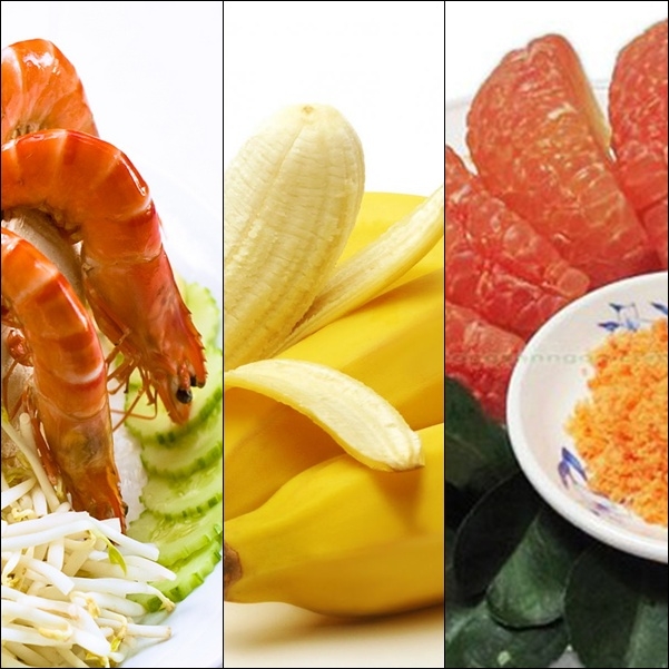Chuối, tôm, bưởi... là thực phẩm không nên ăn khi uống thuốc1 Chuối, tôm, bưởi... là thực phẩm không nên ăn khi uống thuốc